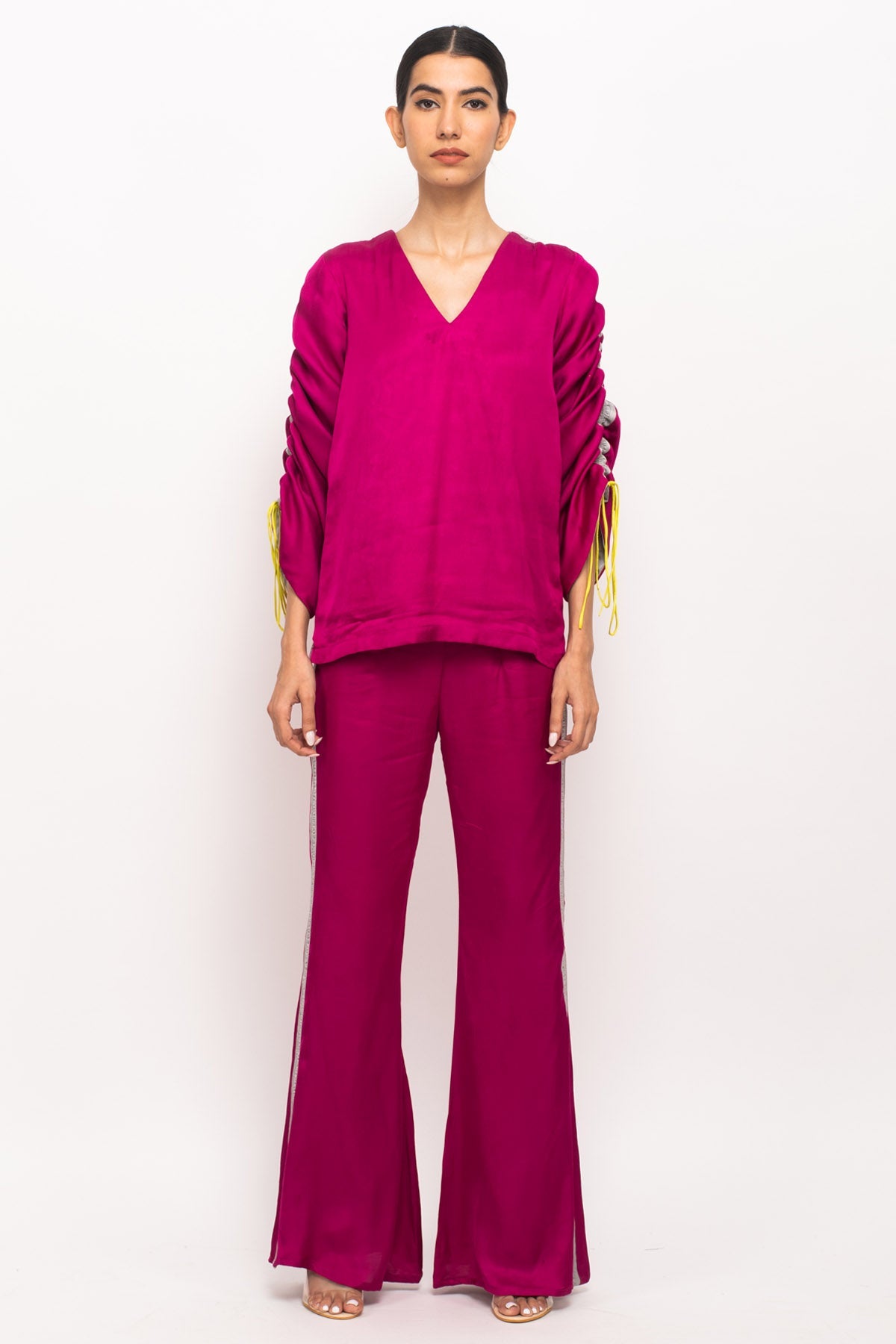 Buy Neora by Nehal ChopraColor Blocked Full Sleeves Co-ord Set for Women Online